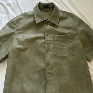 Zara Olive Green Button-Up Shirt